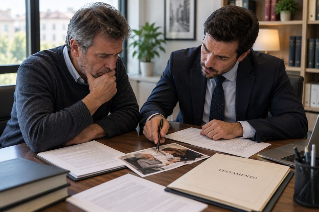 Consulta con abogado por posible manipulación del testador